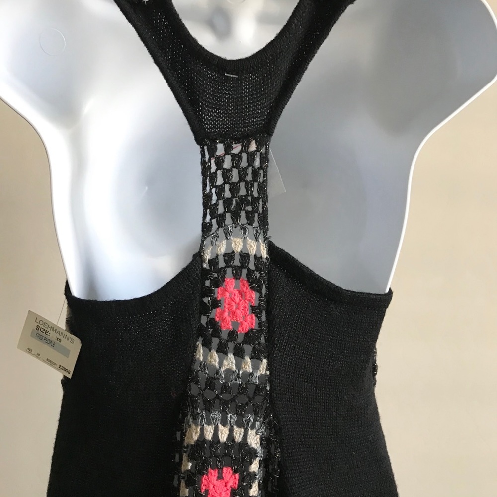 Free People Love Trapeze Crochet Tee Vee Sequins - Picture 6 of 7